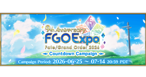 FGO Expo: Fate/Grand Order 2026 9th Anniversary Countdown Campaign
