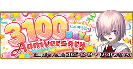 3100 Days Anniversary Celebration Campaign