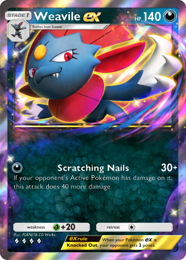 Weavile ex - Space-Time Smackdown #099 [RR]