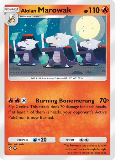 [Text:AdditionalName v="ADDITIONAL_NAME_Alora" type="region" ][Text:Char v="FOUR-PER-EM-SPACE" ]Marowak - Celestial Guardians #027 [U]