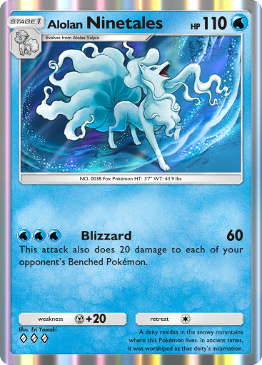 [Text:AdditionalName v="ADDITIONAL_NAME_Alora" type="region" ][Text:Char v="FOUR-PER-EM-SPACE" ]Ninetales - Celestial Guardians #041 [R]