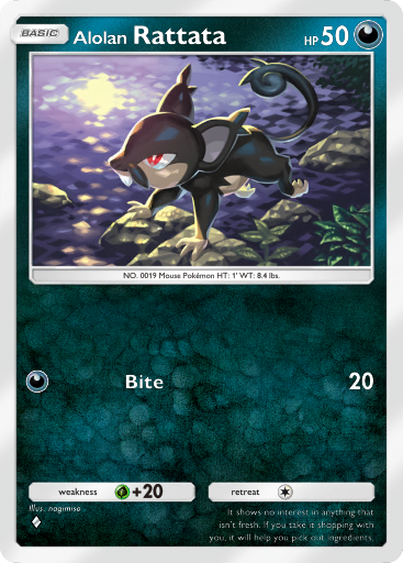 [Text:AdditionalName v="ADDITIONAL_NAME_Alora" type="region" ][Text:Char v="FOUR-PER-EM-SPACE" ]Rattata - Celestial Guardians #106 [C]