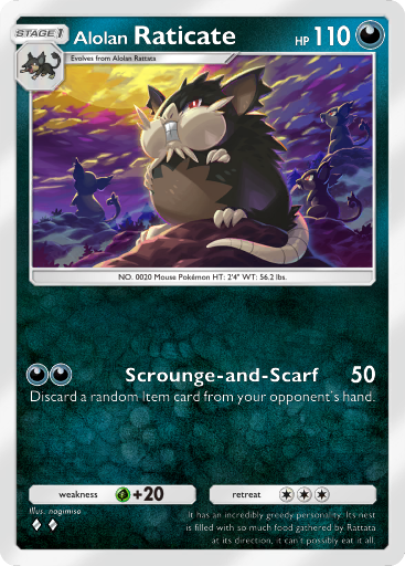 [Text:AdditionalName v="ADDITIONAL_NAME_Alora" type="region" ][Text:Char v="FOUR-PER-EM-SPACE" ]Raticate - Celestial Guardians #107 [U]
