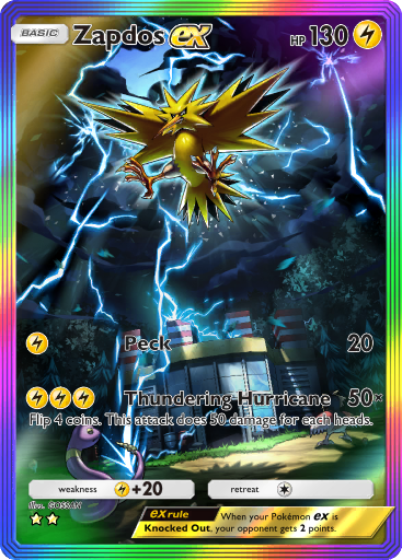 Zapdos ex - Genetic Apex #276 [SAR]