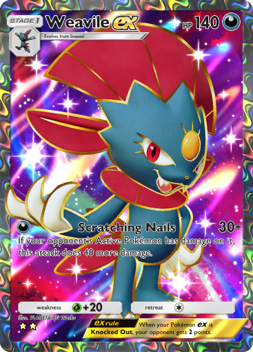 Weavile ex - Space-Time Smackdown #186 [SR]