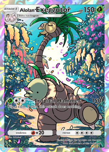 [Text:AdditionalName v="ADDITIONAL_NAME_Alora" type="region" ][Text:Char v="FOUR-PER-EM-SPACE" ]Exeggutor - Celestial Guardians #156 [AR]