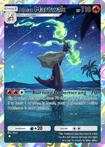 [Text:AdditionalName v="ADDITIONAL_NAME_Alora" type="region" ][Text:Char v="FOUR-PER-EM-SPACE" ]Marowak - Celestial Guardians #160 [AR]