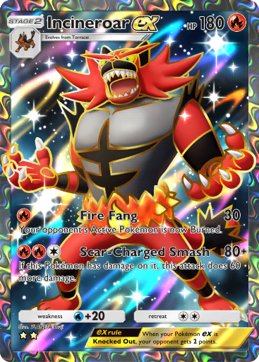 Incineroar ex - Celestial Guardians #182 [SR]