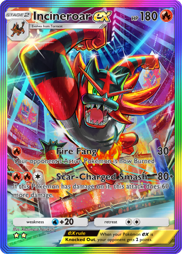 Incineroar ex - Celestial Guardians #200 [SAR]